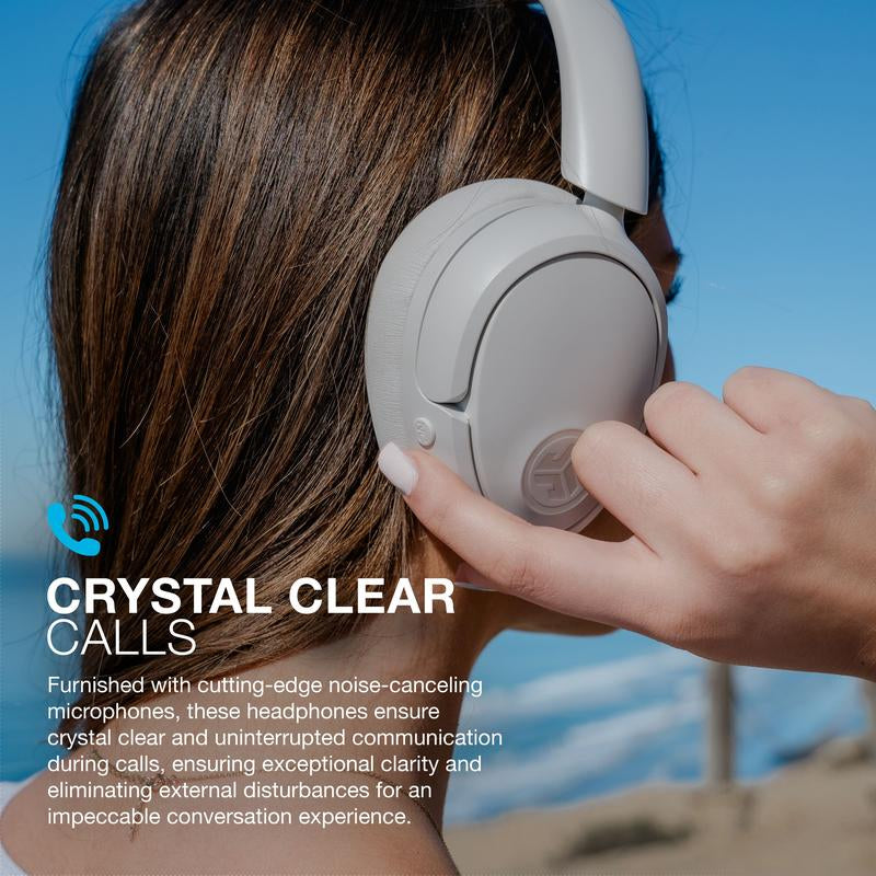 Jlab Jbuds Lux Active Noise Cancellation Wireless Bluetooth Headphones, Custom EQ, Over-Ear, Be Aware Safety Mode. Foldable, Iphone / Android, Wired