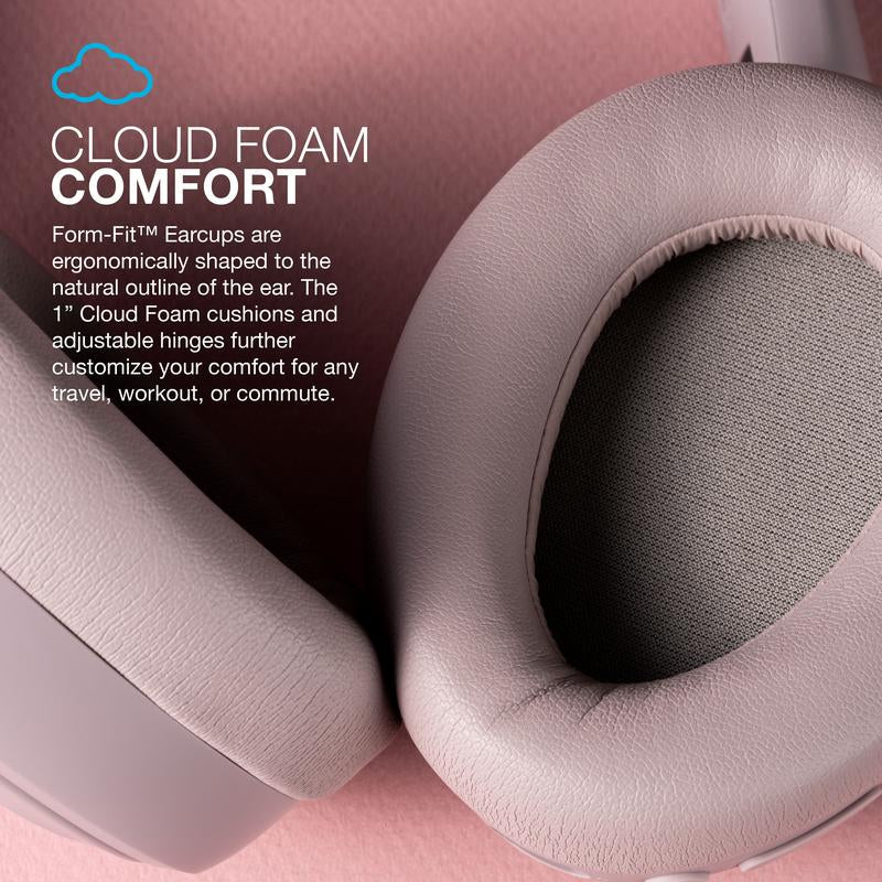Jlab Jbuds Lux Active Noise Cancellation Wireless Bluetooth Headphones, Custom EQ, Over-Ear, Be Aware Safety Mode. Foldable, Iphone / Android, Wired